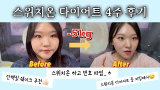 볼살 실종😲4주에 -5kg‼️새해맞이 스위치온 다이어트 후기💪🏻인생 최고 몸무게 찍고 다이어트 하기^_^