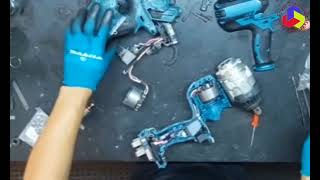 Makita Cordless Impact Driver DTW1001 DIY Diagnose and replace damaged spare parts