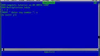 complete tutorial on Do until loop statement (generate multiplication table) QBASIC