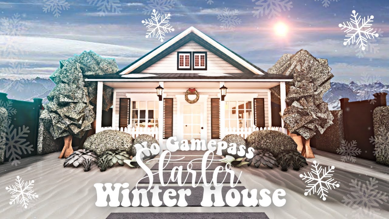 Roblox Bloxburg - No Gamepass Starter Winter House - Minami Oroi - YouTube