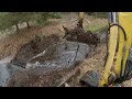Beaver Dam Removal With Excavator No.104 - Dam Removal During Drainage Works