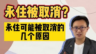 【永住可能被取消的几个原因】永住会被取消？