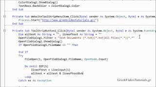 Visual Basic Tutorial 26-NotePad Part 4- Greek