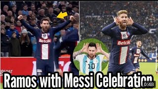 PSG vs Marseille | Messi reaction as Ramos did his celebration 🔥🔥