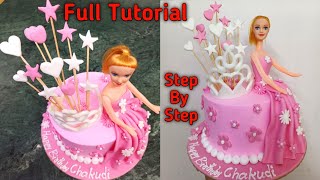 Barbie Doll Cake Design | Pink Barbie Cake With Princess Crown | Seller FactG