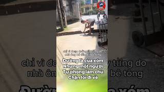 The road belongs to the neighborhood, but someone has declared themselves the owner and is blocki...