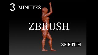 3 Minutes Zbrush Sketch