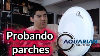 UNBOXING y SOUND TEST AQUARIAN Drumheads TEXTURE COATED