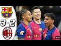 Barcelona vs AC Milan 3-2- All Goals & Highlights - 2024