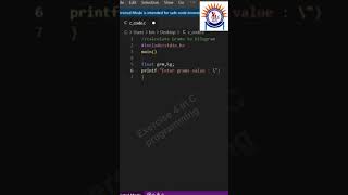 C Programming Exercise 4 ||C for beginner || C programming for beginners #shorts #coding