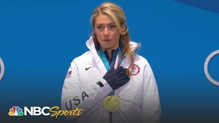 2018 Winter Olympics: Mikaela Shiffrin gets giant slalom gold at medal ceremony | NBC Sports