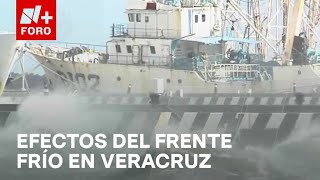 Frente frío 14 en Veracruz: Impresionante oleaje y fuertes vientos - Expreso de la Mañana