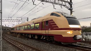 古葉師踏切にて、JR東日本E653系1000番台K70編成特急開運成田山初詣群馬号 通過シーン