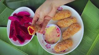 Fried Dragon Fruit Recipe/ Super Easy Crispy  Dragon Fruit Fritters