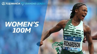 Sha'Carri Richardson beats Shericka Jackson in Silesia 100m - Wanda Diamond League 2023