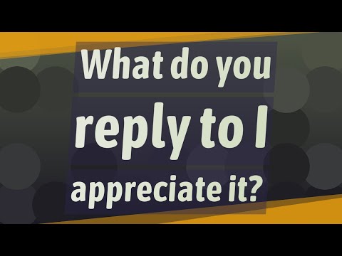 What can I say instead of I appreciate it?