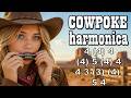 COWPOKE ON HARMONICA ( CHROMATIC ), ARMÓNICA CROMÁTICA, TABS, GAITA DE BOCA, MUNDHARMONIKA