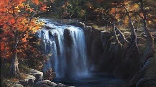 Waterfall in Autumn | Paint with Kevin ®