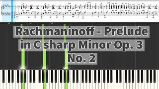 Rachmaninoff - Prelude in C sharp Minor Op. 3 No. 2 || Synthesia Piano Tutorial