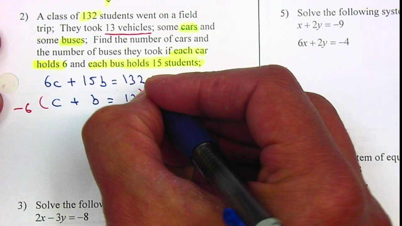 Algebra 2 Unit 3 Practice Test Part 1 - YouTube