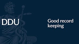 DDU webinar: good record keeping