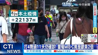 【每日必看】打4劑過11天仍確診! 童罹MIS-C竟是歐美2倍20220821@中天新聞CtiNews  @健康我加1CtiHealthyme