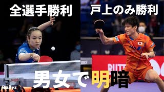 【世界卓球2日目】日本男子は張本智和敗戦で残るは戸上隼輔のみ　女子は全5選手が3回戦へ【現地レポート動画あり】