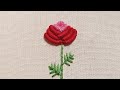 Easy Bullion Stitch Flower Hand Embroidery For Beginners#shorts