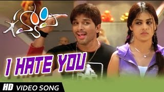 I Hate You Full Video Song || Happy Telugu Video Songs || Allu Arjun, Genelia