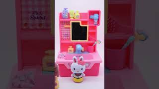 Satisfying with Unboxing \u0026 Test Pink Rabbit Washstand Set ASMR #toys #unboxingvideo  #cooking