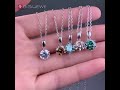 moissanite colors 2ct with silver necklace