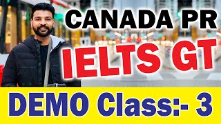 IELTS General Training for Canada PR: Complete Demo Class 3