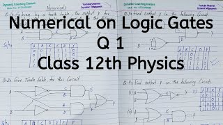 Q 1, Numerical on Logic Gates, Chapter 14, Semiconductor Electronics, Class 12 Physics