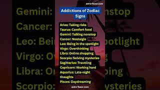 Addiction of Zodiac Sign#facts #zodiacsign #zodiac #astrology #horoscope #shorts #zodiacsigns #astro