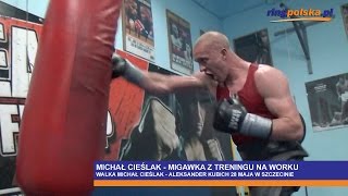 Michał Cieślak - trening na worku przed Szczecin Boxing Night