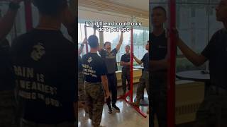 Muscle Ups in Front of 6 Marines #pullups #marines #gym #school #shorts