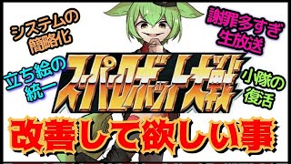 【新作開発中？】改善して欲しいスパロボ4つの事【ずんだもん・VOICEVOX解説】