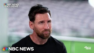 Lionel Messi sat down in a rare and exclusive interview with NBC Nightly News’ Tom Llamas