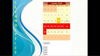 Demonstrate the use of Calendar control using ASP.NET and C#