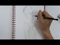 Drawing a ballet girl / Pencil Sketch / Relaxing