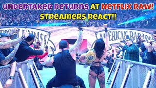 Streamers React! The Undertaker appears on Netflix Raw debut show!! #wwe #netflix #undertaker