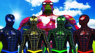 SPIDER-HULK vs TEAM SPIDER-MAN MILES MORALES - Epic Superheroes Battle