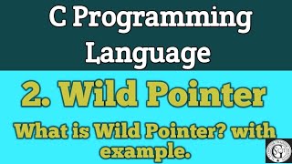 What is Wild Pointer in with example in C programming | wild pointer@LearnComputerGSCTI