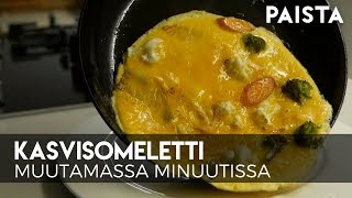 Kasvisomeletti - helppo ateria hetkessä