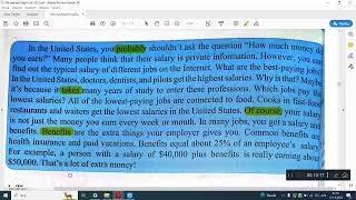 Reading mətni 4, Salaries in the U.S