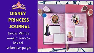 PLAN WITH ME | Snow White & Evil Queen cut out window page | Inking in my Disney Princess Journal