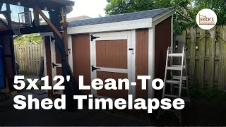 Timelapse Build: 5x12 ft Lean-To Shed | Woodworking DIY