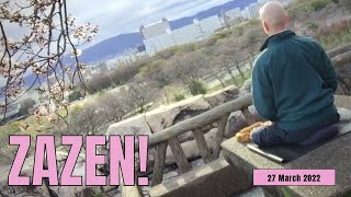 流転会（Zazen and yoga in Osaka castle park）、2022年3月27日