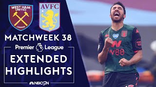 West Ham United v. Aston Villa | PREMIER LEAGUE HIGHLIGHTS | 07/26/2020 | NBC Sports
