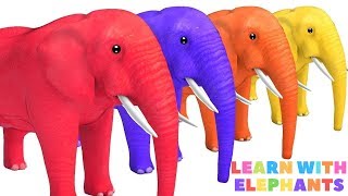 learn fruits in english w friendly elephant videos for kids learn colors for kindergarten kids